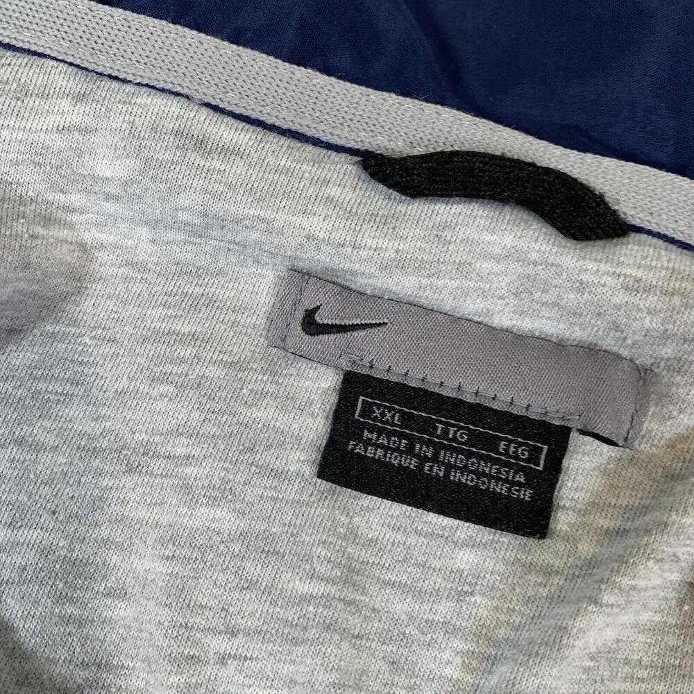 Vintage Nike Jacket Mens 2XL Blue Lined Full‎ Zip 90s Gray Tag Y2K Street Wear